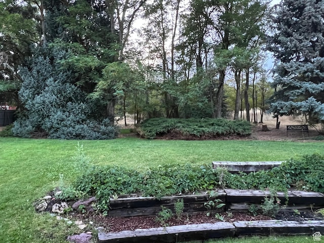 521 N Grove Dr, Alpine, UT 84004 - view of grassy yard featuring a vegetable garden