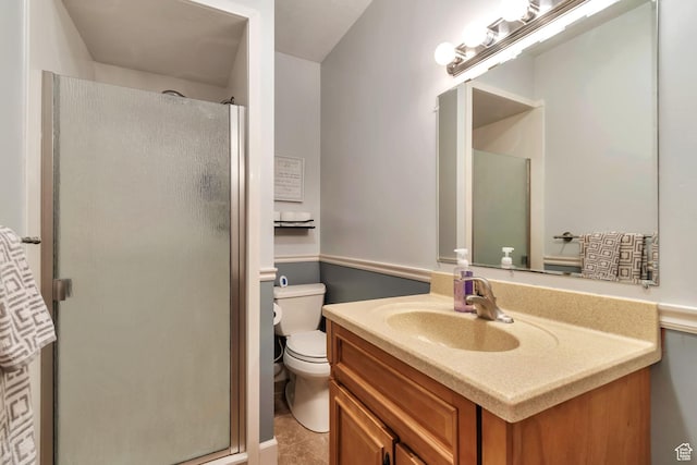 3161 S 8520 W, Magna, UT 84044 - bathroom featuring vanity, a stall shower, and tile patterned floors