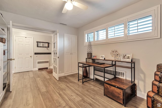 3161 S 8520 W, Magna, UT 84044 - office with radiator, light wood finished floors, and ceiling fan