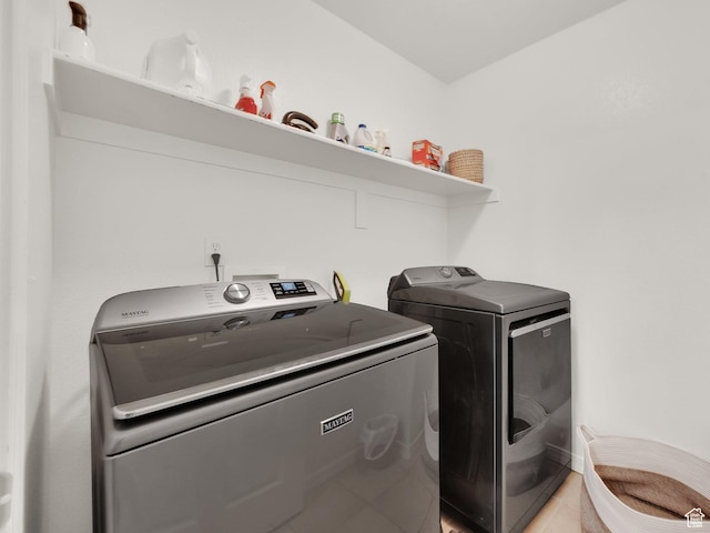 3908 W Lorient Ave, West Jordan, UT 84084 - laundry area featuring separate washer and dryer and light tile patterned floors
