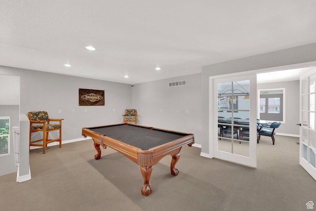 3908 W Lorient Ave, West Jordan, UT 84084 - playroom with carpet floors, recessed lighting, and billiards