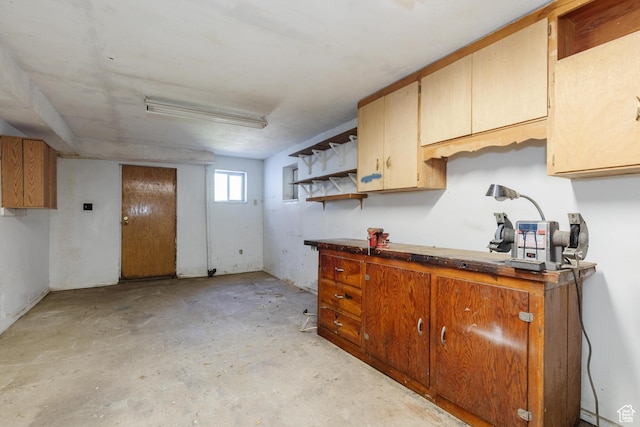 85 E 500 S, Providence, UT 84332 - kitchen with unfinished concrete flooring and open shelves