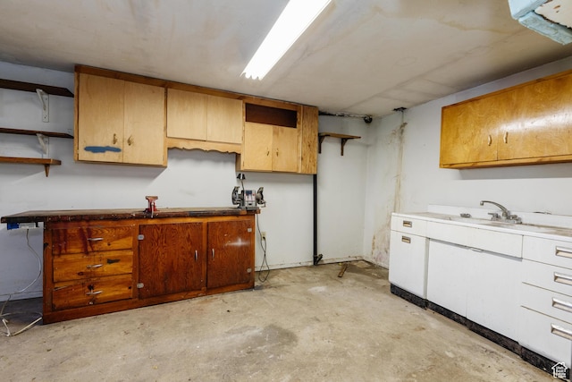 85 E 500 S, Providence, UT 84332 - kitchen with concrete floors and open shelves