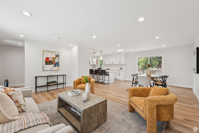 932 W Walden Meadows Dr S, Salt Lake City, UT 84123 - living room with recessed lighting and light wood finished floors