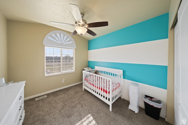 4022 S 2725 W, Roy, UT 84067 - bedroom with carpet flooring, a crib, and ceiling fan