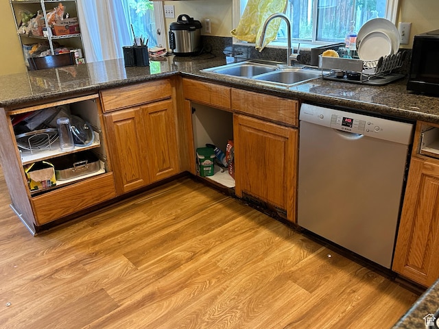 83 E 1820 S, Orem, UT 84058 - kitchen featuring dishwashing machine, brown cabinets, and open shelves