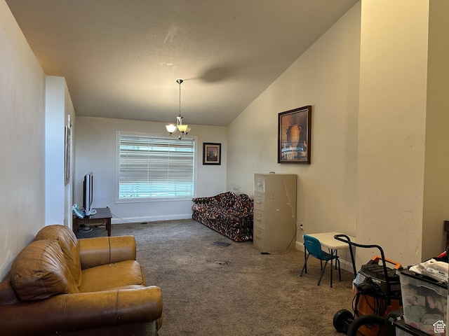 83 E 1820 S, Orem, UT 84058 - carpeted living room with vaulted ceiling and baseboards