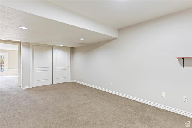 1711 N Compton Rd, Farmington, UT 84025 - below grade area with carpet floors and recessed lighting