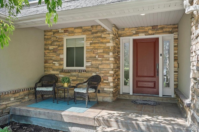 1711 N Compton Rd, Farmington, UT 84025 - doorway to property with stone siding
