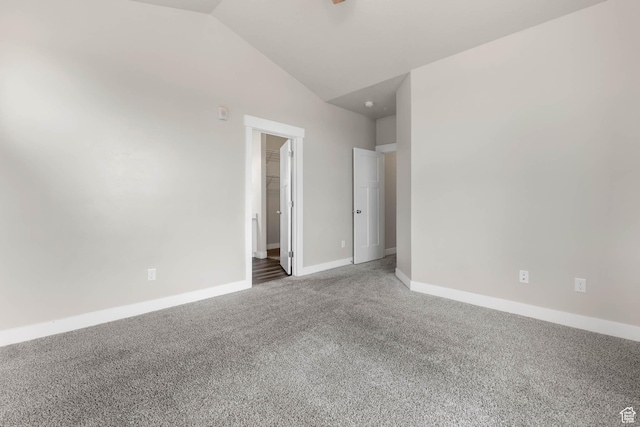 4234 W Mckellen Dr S Unit G301, Herriman, UT 84096 - carpeted spare room featuring lofted ceiling and baseboards