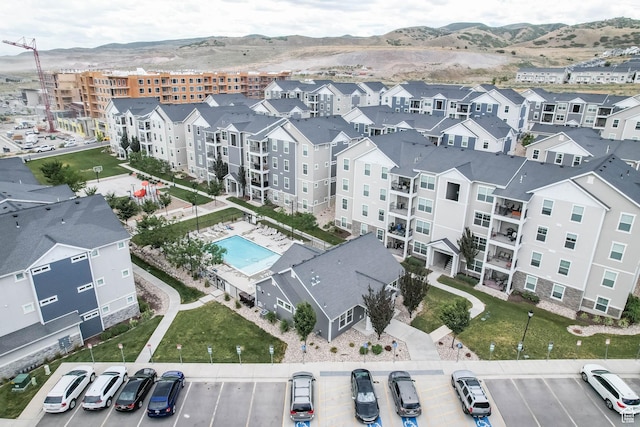 4234 W Mckellen Dr S Unit G301, Herriman, UT 84096 - bird's eye view of a pool and mountains