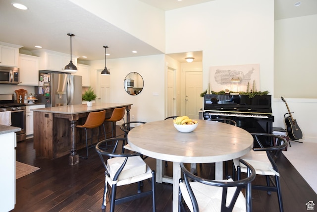 1090 E 770 S, Heber City, UT 84032 - dining area with dark wood finished floors and recessed lighting