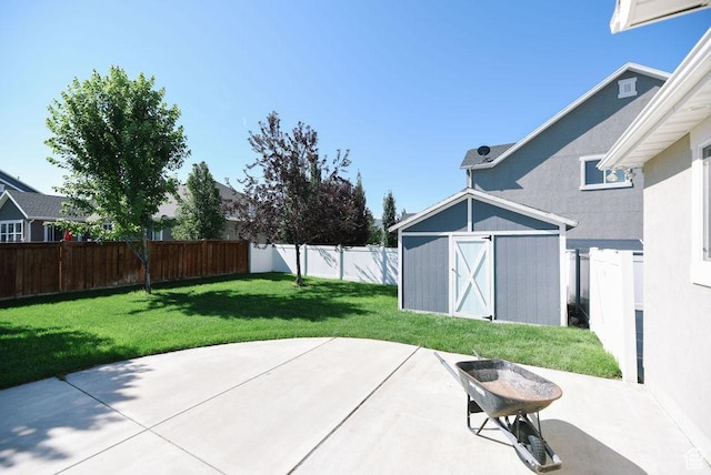 1090 E 770 S, Heber City, UT 84032 - fenced backyard featuring a shed and a patio