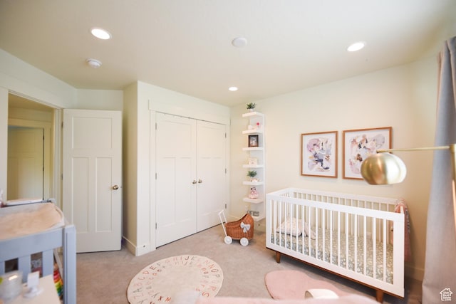 1090 E 770 S, Heber City, UT 84032 - bedroom featuring carpet flooring, a closet, recessed lighting, and a nursery area