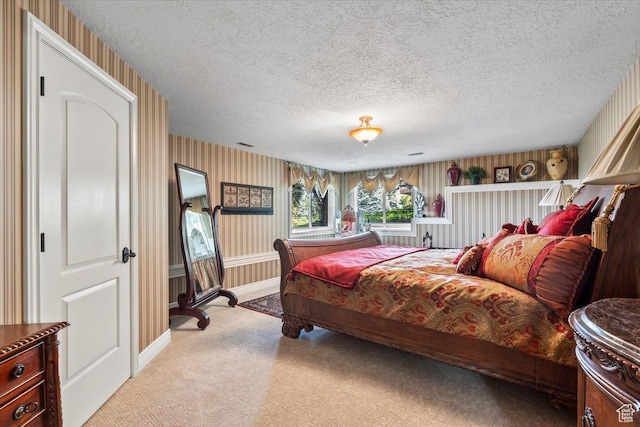1677 E Wylie Ln, Draper, UT 84020 - carpeted bedroom with wallpapered walls and a textured ceiling