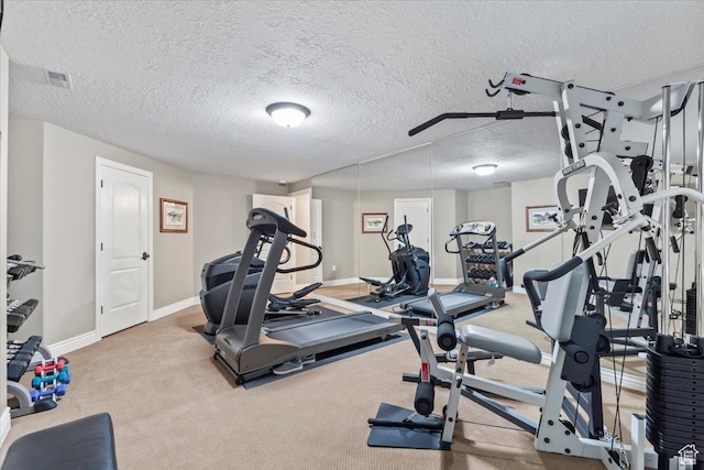 1677 E Wylie Ln, Draper, UT 84020 - workout area featuring a textured ceiling and carpet floors