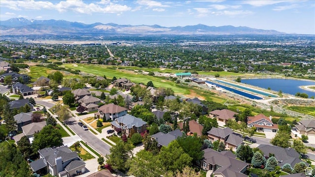 1677 E Wylie Ln, Draper, UT 84020 - aerial perspective of suburban area with a water and mountain view