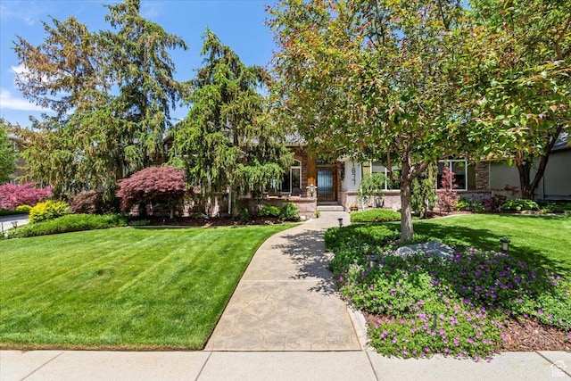 1677 E Wylie Ln, Draper, UT 84020 - obstructed view of property featuring a front lawn