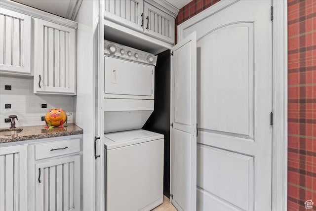 1677 E Wylie Ln, Draper, UT 84020 - laundry room with stacked washer / dryer