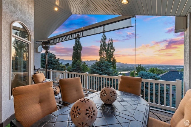 1677 E Wylie Ln, Draper, UT 84020 - view of balcony at dusk