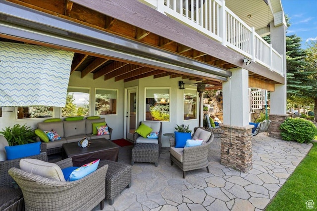 1677 E Wylie Ln, Draper, UT 84020 - patio / terrace with outdoor lounge area and a patio