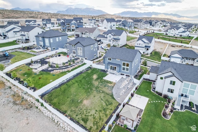499 N Stone Ridge Dr, Saratoga Springs, UT 84045 - aerial perspective of suburban area featuring mountains