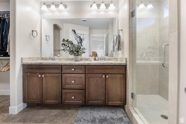 499 N Stone Ridge Dr, Saratoga Springs, UT 84045 - full bath featuring a stall shower and double vanity