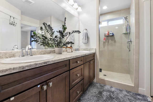 499 N Stone Ridge Dr, Saratoga Springs, UT 84045 - full bath featuring double vanity and a stall shower