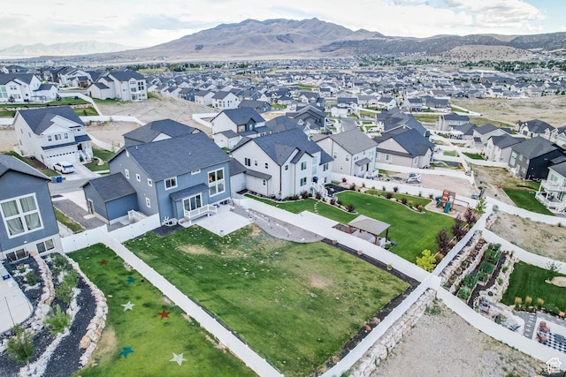 499 N Stone Ridge Dr, Saratoga Springs, UT 84045 - aerial perspective of suburban area featuring mountains