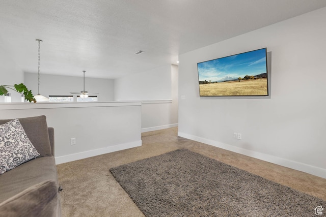 499 N Stone Ridge Dr, Saratoga Springs, UT 84045 - unfurnished living room with carpet and ceiling fan