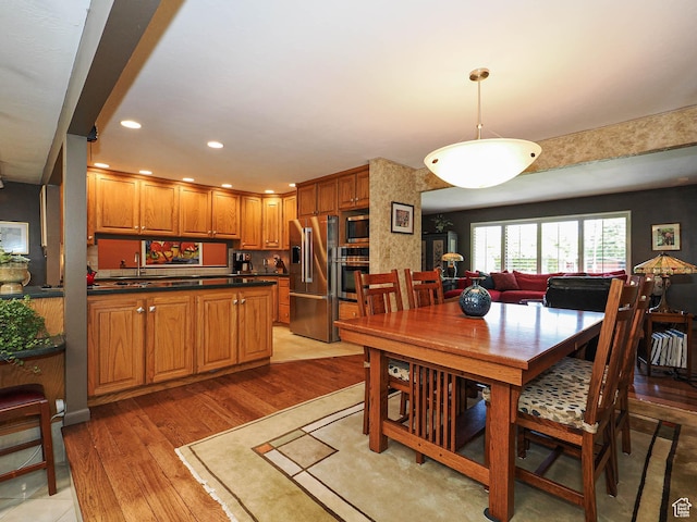 2680 E 2100th St S Unit 44-45, Salt Lake City, UT 84109 - dining space featuring light wood finished floors and recessed lighting
