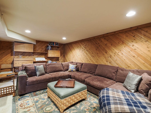 2680 E 2100th St S Unit 44-45, Salt Lake City, UT 84109 - living area with wooden walls and recessed lighting