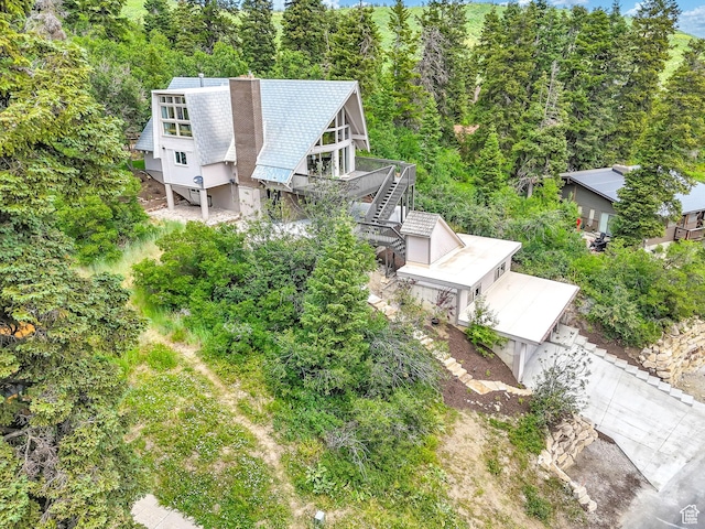 575 Upper Evergreen Dr, Park City, UT 84098 - view from above of property featuring a heavily wooded area