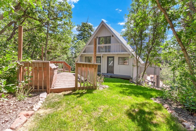 575 Upper Evergreen Dr, Park City, UT 84098 - rear view of house featuring a wooden deck