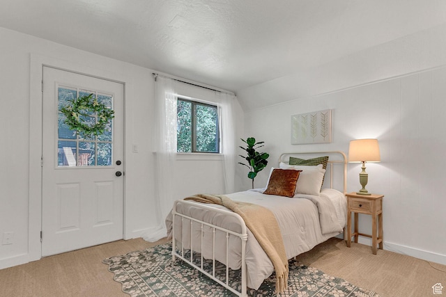 575 Upper Evergreen Dr, Park City, UT 84098 - bedroom featuring light colored carpet and vaulted ceiling