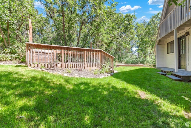 575 Upper Evergreen Dr, Park City, UT 84098 - view of green lawn featuring a deck
