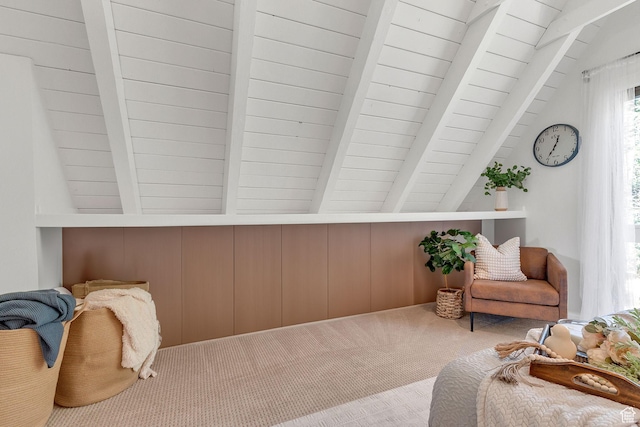 575 Upper Evergreen Dr, Park City, UT 84098 - sitting room with carpet floors and wooden ceiling
