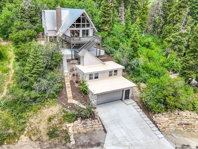 575 Upper Evergreen Dr, Park City, UT 84098 - view from above of property featuring a heavily wooded area