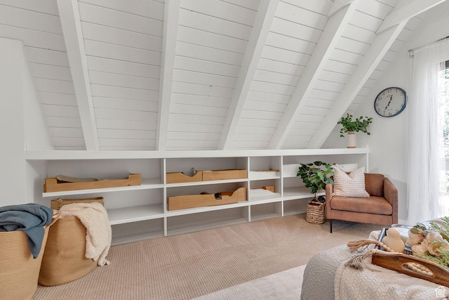 575 Upper Evergreen Dr, Park City, UT 84098 - living area featuring carpet flooring and wood ceiling