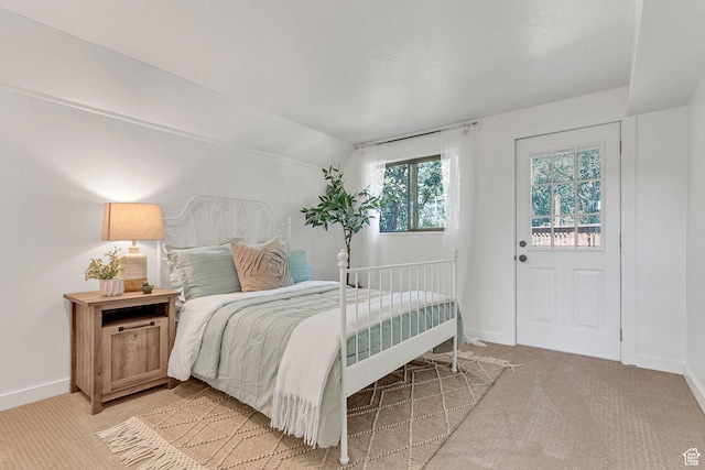 575 Upper Evergreen Dr, Park City, UT 84098 - bedroom featuring light colored carpet and lofted ceiling