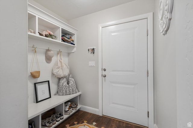 13 W 1370 S, Mona, UT 84645 - mudroom featuring dark wood-style flooring and baseboards