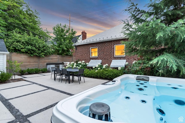 1221 E 800 S, Salt Lake City, UT 84102 - view of patio / terrace featuring a hot tub and outdoor dining area