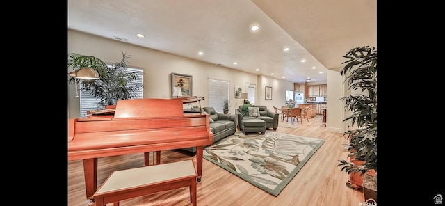 2244 S Hunter Dr, Saratoga Springs, UT 84045 - living area with recessed lighting and light wood finished floors