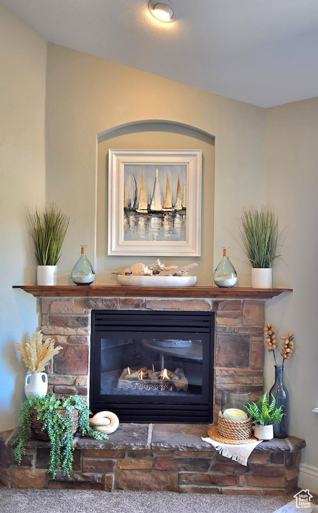 2244 S Hunter Dr, Saratoga Springs, UT 84045 - detailed view of a stone fireplace