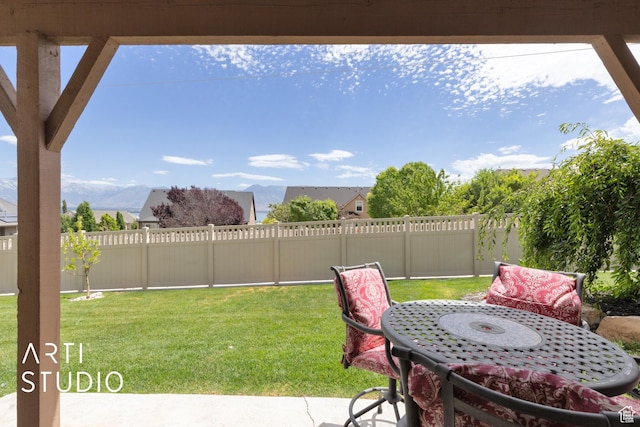 2244 S Hunter Dr, Saratoga Springs, UT 84045 - fenced backyard featuring a patio area