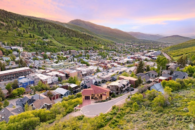 235 Mchenry Ave, Park City, UT 84060 - aerial view at dusk of a mountain view and a residential view