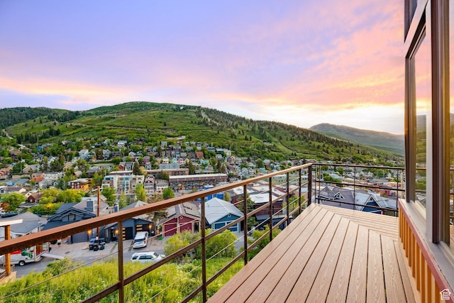 235 Mchenry Ave, Park City, UT 84060 - balcony at dusk featuring a mountain view