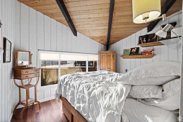 235 Mchenry Ave, Park City, UT 84060 - bedroom with wood finished floors, wooden ceiling, and wood walls