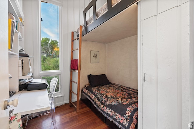 235 Mchenry Ave, Park City, UT 84060 - bedroom with wood finished floors, multiple windows, and an office area