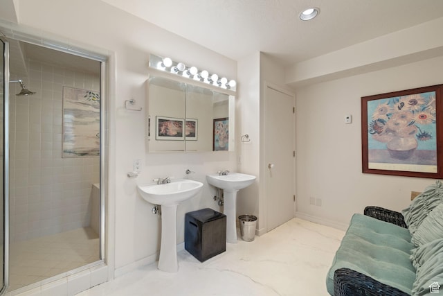 235 Mchenry Ave, Park City, UT 84060 - full bathroom featuring a shower stall and recessed lighting